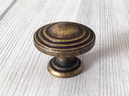 3.75" 5" Antique Bronze Cabinet Handle & Cup Drawer Pull - LynnsHardware