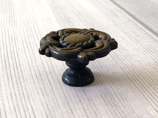 4.5" Drop Bail Drawer Pull Vintage Style Antique Gold Brass