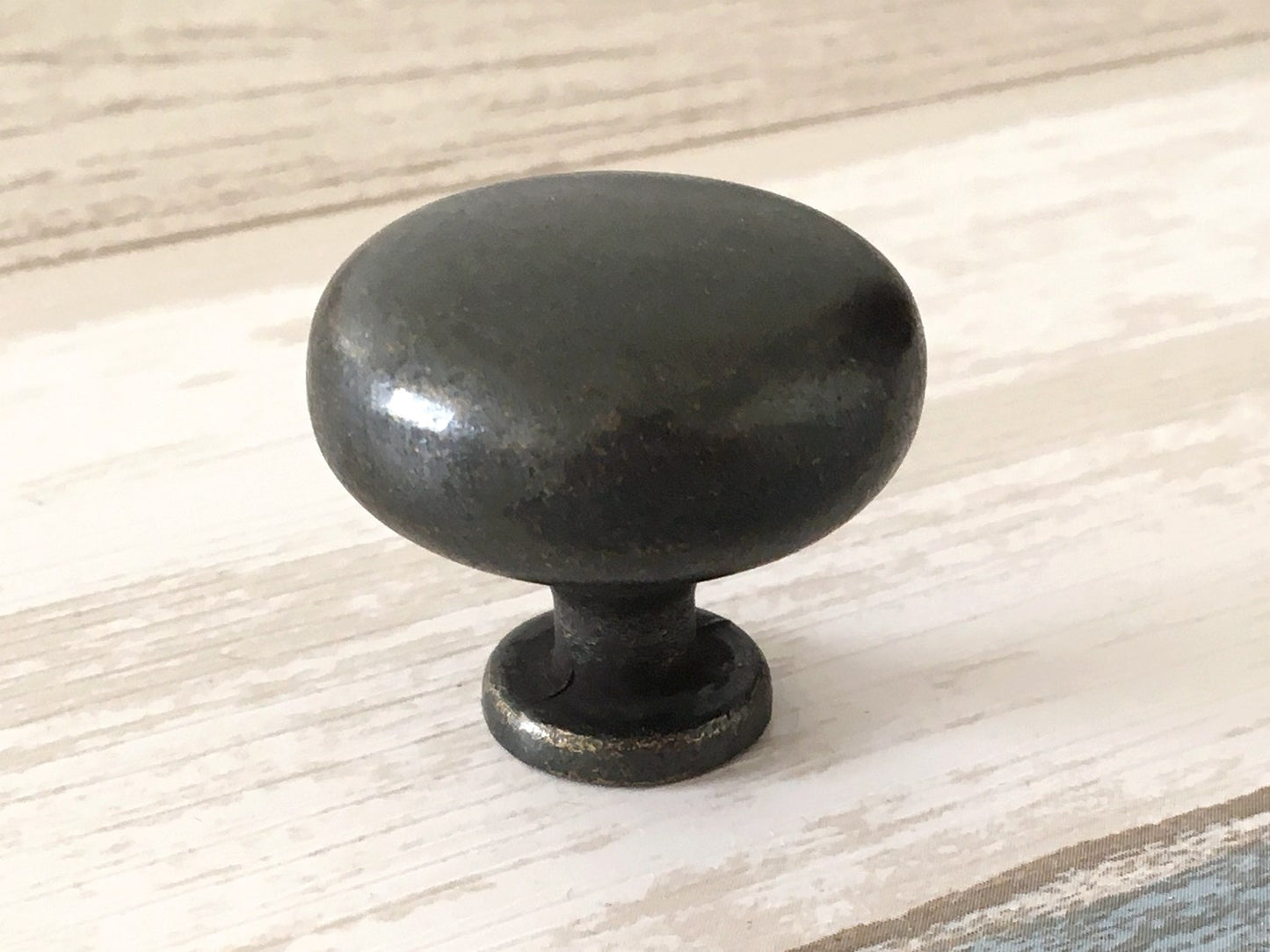 3.5" Centers Vintage Style Drop Drawer Pull & Knob - Antique Black