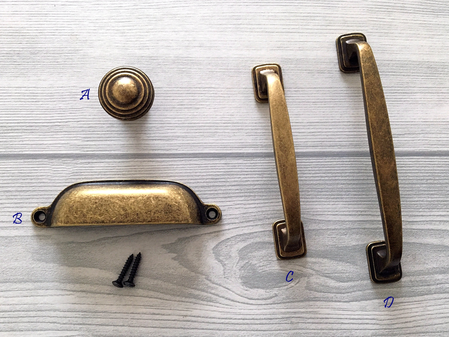3.75" 5" Antique Bronze Cabinet Handle & Cup Drawer Pull - LynnsHardware