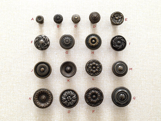 Vintage Look Drawer Knob, Cabinet Pulls Hardware, Antique Bronze