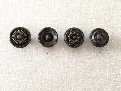 Vintage Look Drawer Knob, Cabinet Pulls Hardware, Antique Bronze