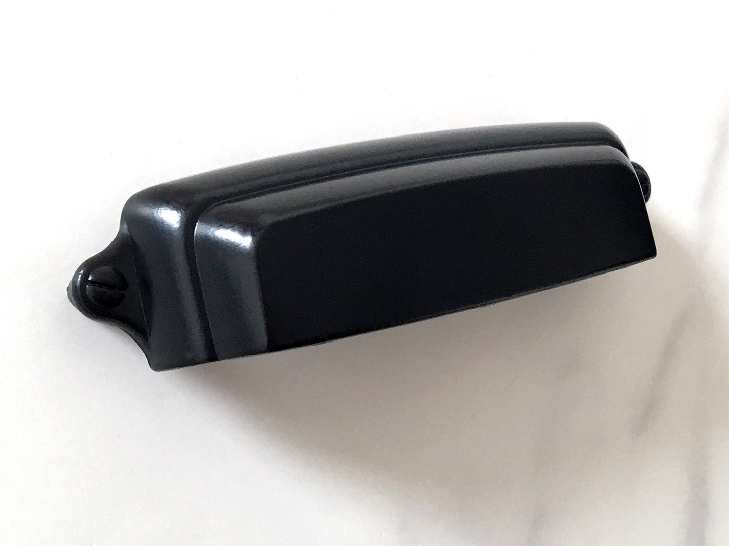 4-Inch Centers Cup Drawer Pull & Cabinet Knob in Matte Black, Modern Kitchen Hardware