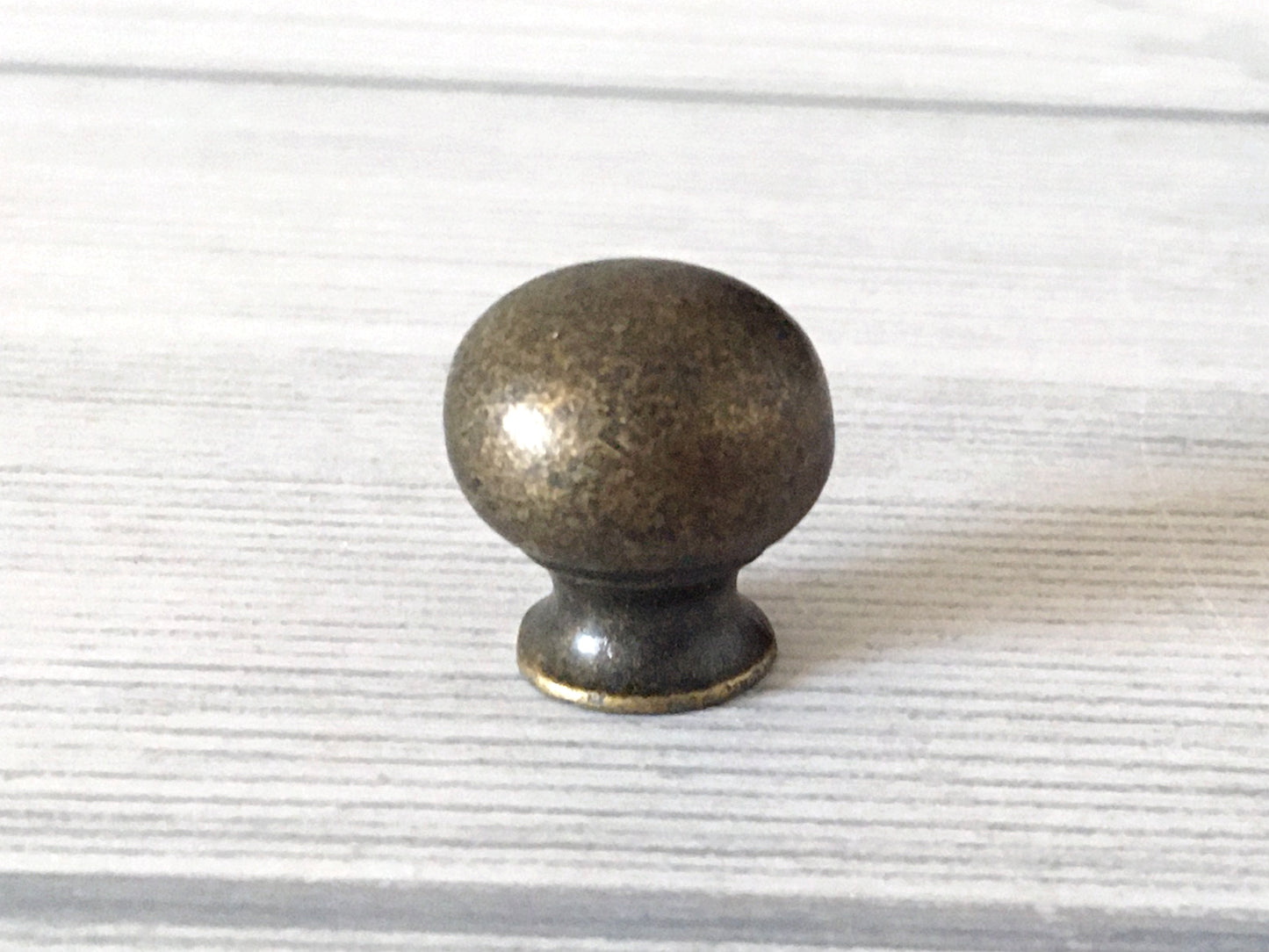 Antique Bronze Round Drawer Knob with Backplate - LynnsHardware