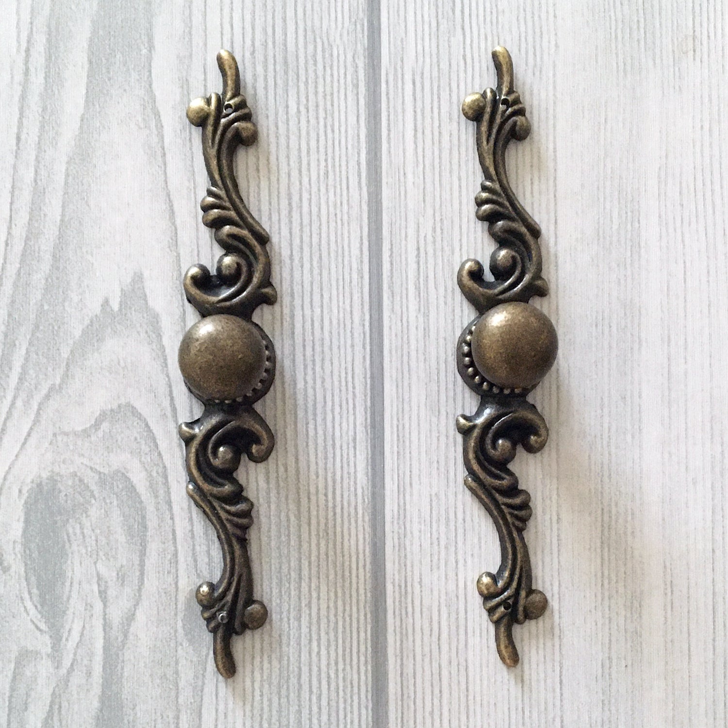 Antique Bronze Round Drawer Knob with Backplate - LynnsHardware