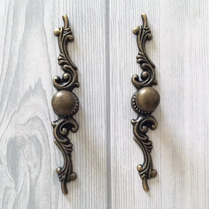 Antique Bronze Round Drawer Knob with Backplate - LynnsHardware