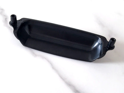 4-Inch Centers Cup Drawer Pull & Cabinet Knob in Matte Black, Modern Kitchen Hardware