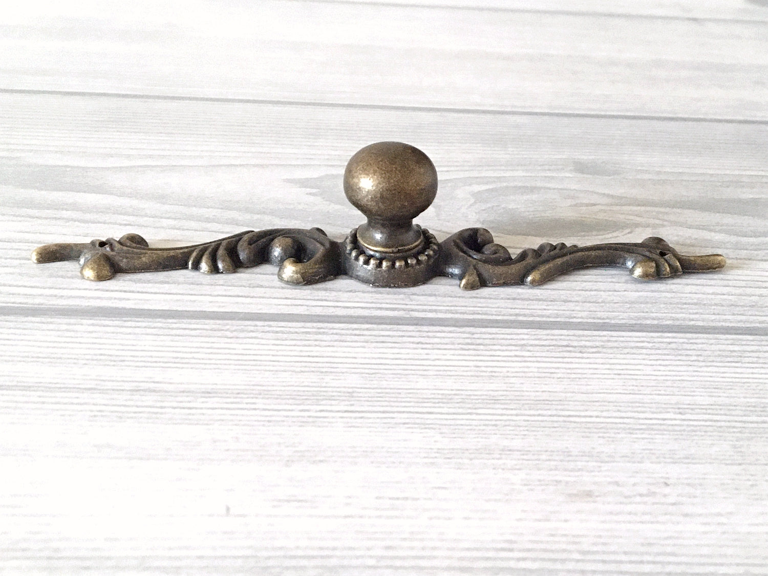 Antique Bronze Round Drawer Knob with Backplate - LynnsHardware