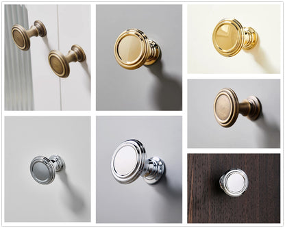 Brass Cabinet Knob, Dresser Drawer Pull, Gold Chrome Antique Bronze, MCM Kitchen Hardware