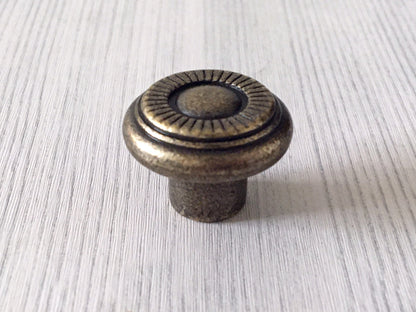 Antique Bronze Drawer Pull, Cabinet Knobs with Backplate