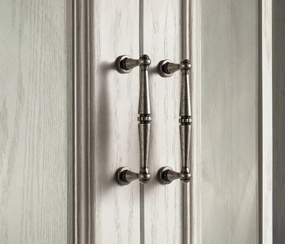 Rustic Antique Pewter Cabinet Handles - 96 128 160 mm