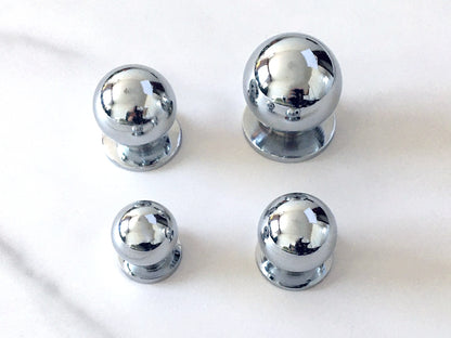 Ball Drawer Knobs, Polished Chrome, 4 sizes, Modern Kitchen Cabinet Hardware