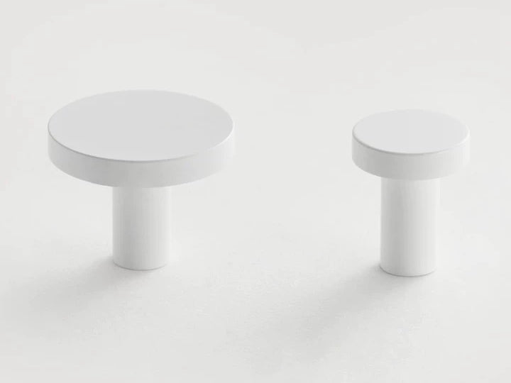 Solid Brass white Cabinet circular Knobs 