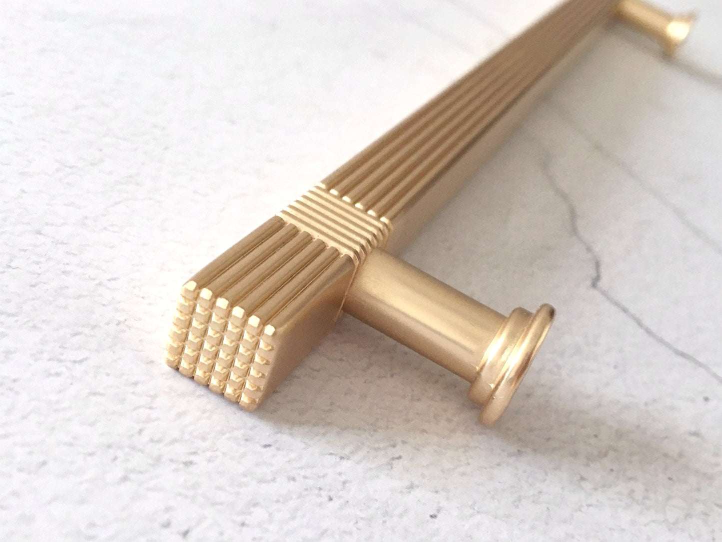 Gold Square Drawer Pulls - 3.75" 5" 7.5"