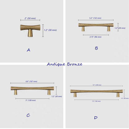 Cabinet Pulls, T-shaped Knob, Drawer Handles, Kitchen Hardware, Brushed Gold, Matte Black, Antique Bronze