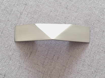 Nickel Geometric Cabinet Handles, Drawer Pulls, Modern Kitchen Hardware