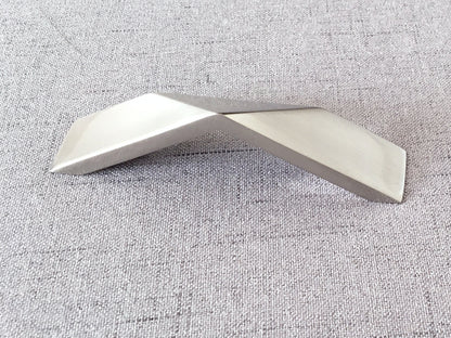 Nickel Geometric Cabinet Handles, Drawer Pulls, Modern Kitchen Hardware