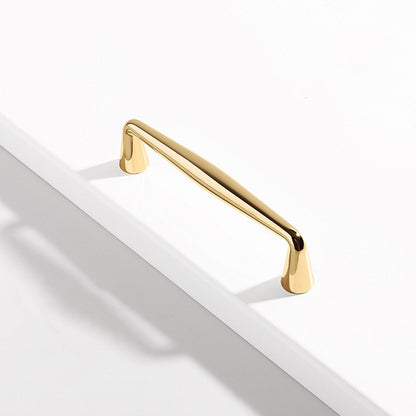 3.75" 5" 7.5" Polished Gold Drawer D Pull & Oval Dresser Knob - Luxury Kitchen Cabinet Door Handle