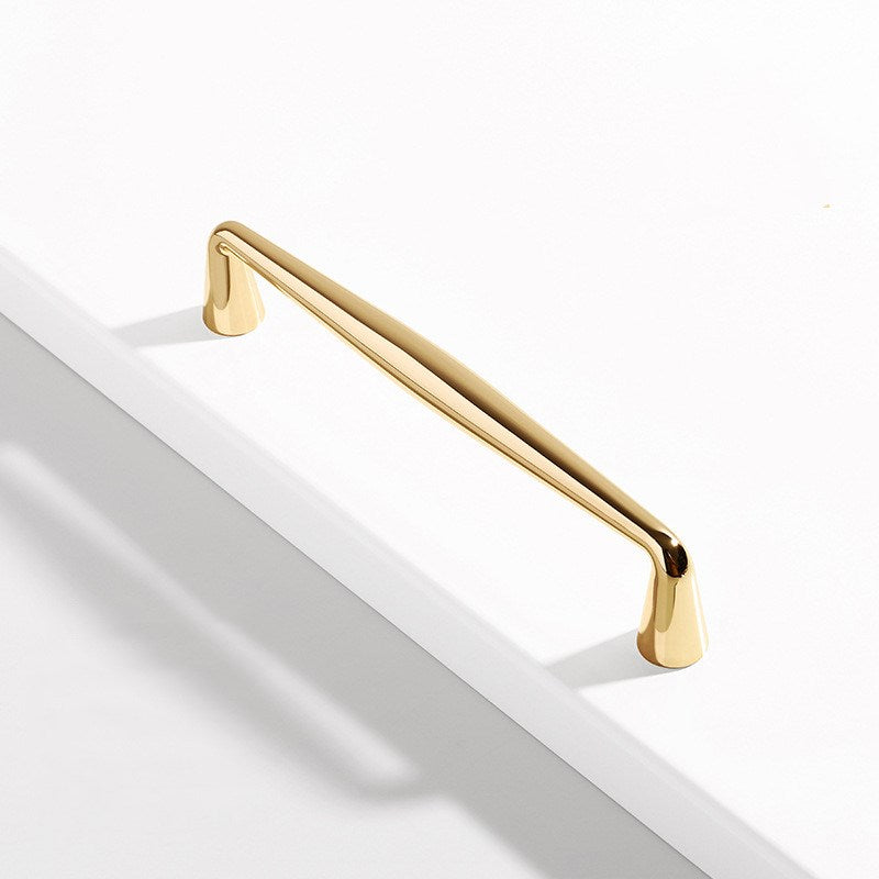 3.75" 5" 7.5" Polished Gold Drawer D Pull & Oval Dresser Knob - Luxury Kitchen Cabinet Door Handle