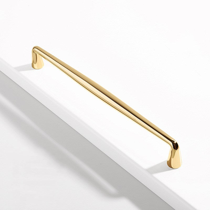 3.75" 5" 7.5" Polished Gold Drawer D Pull & Oval Dresser Knob - Luxury Kitchen Cabinet Door Handle