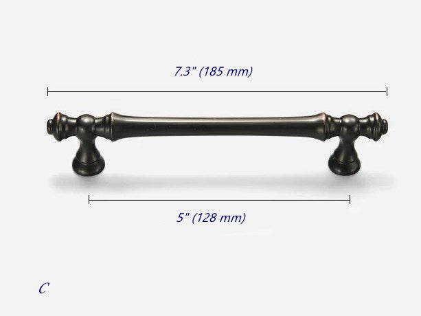 Oil Rubbed Bronze Cabinet Pull & Drawer Knob - Retro MCM Kitchen Hardware