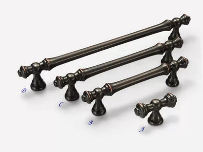 Oil Rubbed Bronze Cabinet Pull & Drawer Knob - Retro MCM Kitchen Hardware