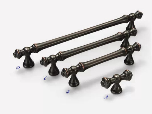 Oil Rubbed Bronze Cabinet Pull & Drawer Knob - Retro MCM Kitchen Hardware