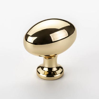 3.75" 5" 7.5" Polished Gold Drawer D Pull & Oval Dresser Knob - Luxury Kitchen Cabinet Door Handle