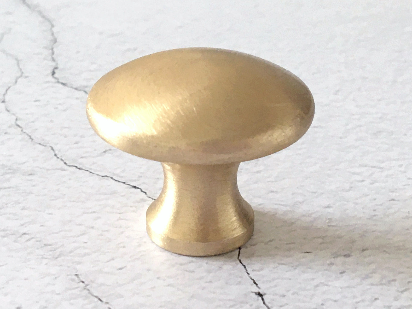 Brushed Gold Brass Cabinet Pull, Alumimum, Mid Century Modern Drawer Handle