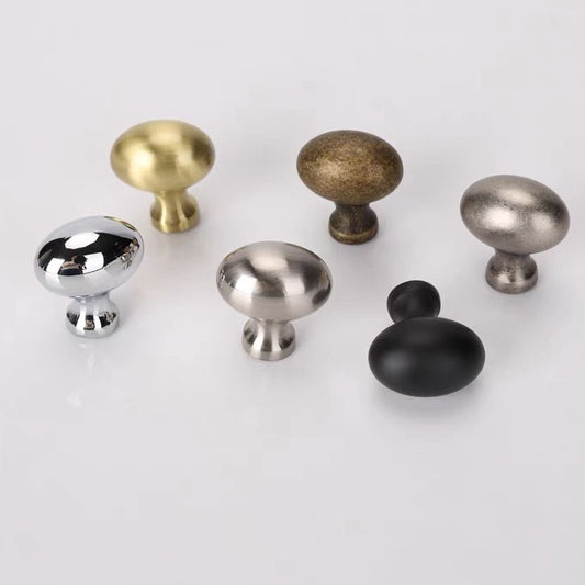 Egg Knob Drawer Pull Oval Cabinet Hardware Gold Nickel Black Chrome