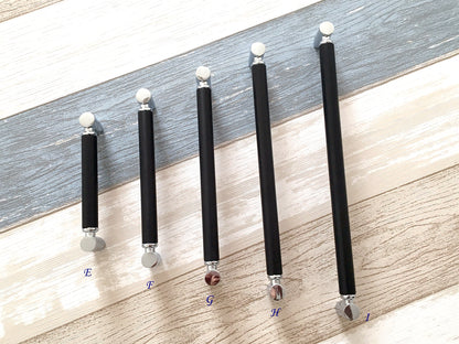 Modern Cupboard Bar Handle, Black Silver Wardrobe Pull, Drawer Knob
