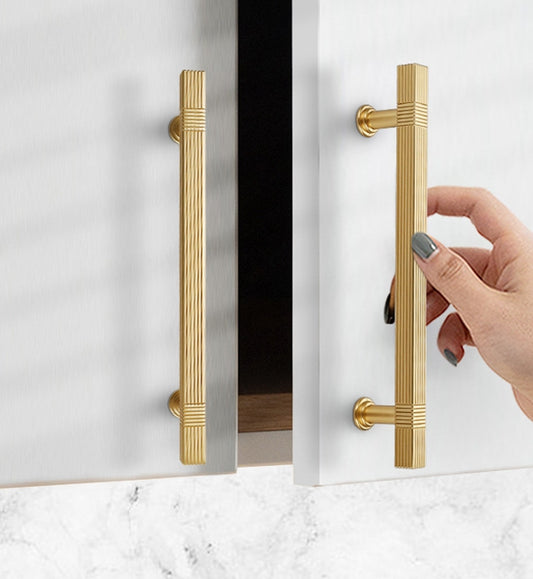 Gold Square Drawer Pulls - 3.75" 5" 7.5"