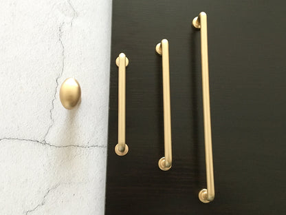 3.75" 5" 7.5" Brushed Gold Wire Cabinet Pulls, Egg Knob, Kitchen Hardware, Slim Simple