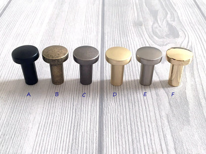 0.75" Dia Small Cabinet Knob, Tiny Drawer Pull - 6 Finishes