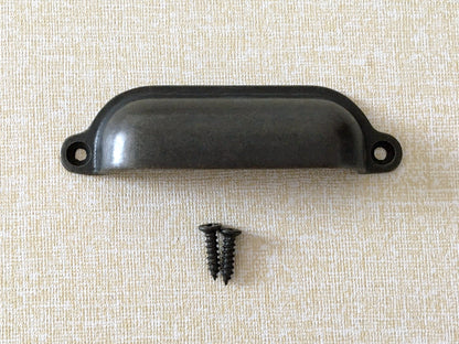 3.5" Cup Drawer Pull & Knob - Dark Antique Bronze