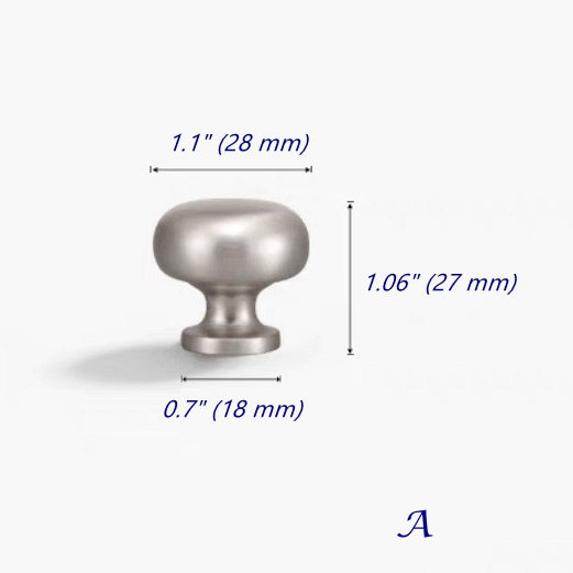 Tapered Brushed Nickel Cabinet Pull, Modern Drawer Handle, 96 128 192 mm