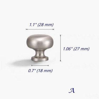 Tapered Brushed Nickel Cabinet Pull, Modern Drawer Handle, 96 128 192 mm