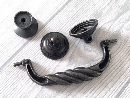 4.5" Bail Drawer Pull Handles Antique Bronze Drop Handle Vintage Style
