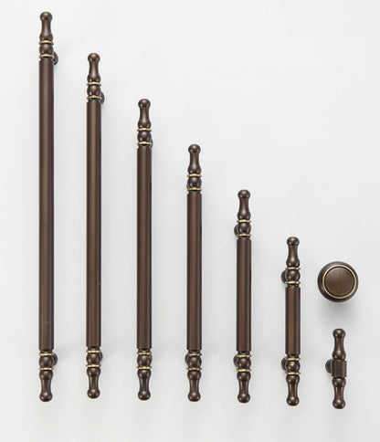 Solid Brass Cabinet Bar Pulls, Brushed Gold Brass, Matte Black, Coffee Bronze