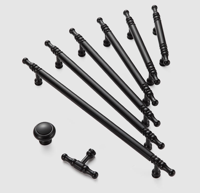 Solid Brass Cabinet Bar Pulls, Brushed Gold Brass, Matte Black, Coffee Bronze