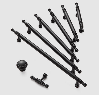 Solid Brass Cabinet Bar Pulls, Brushed Gold Brass, Matte Black, Coffee Bronze