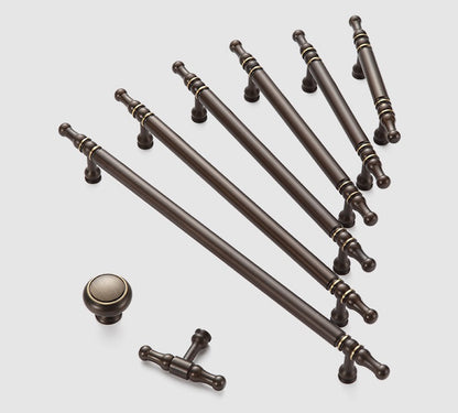 Solid Brass Cabinet Bar Pulls, Brushed Gold Brass, Matte Black, Coffee Bronze