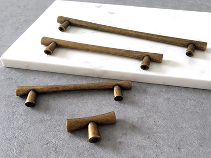 Aged Bronze Cabinet Pulls, T-shaped Knob, Drawer Handles, Kitchen Hardware