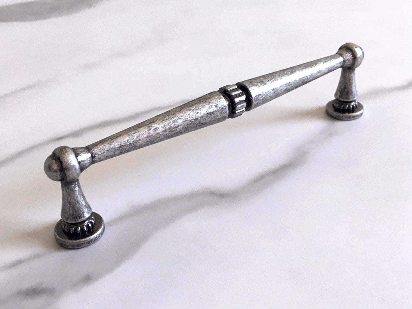 Rustic Antique Pewter Cabinet Handles - 96 128 160 mm