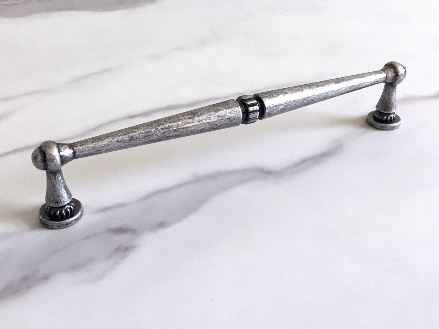 Rustic Antique Pewter Cabinet Handles - 96 128 160 mm