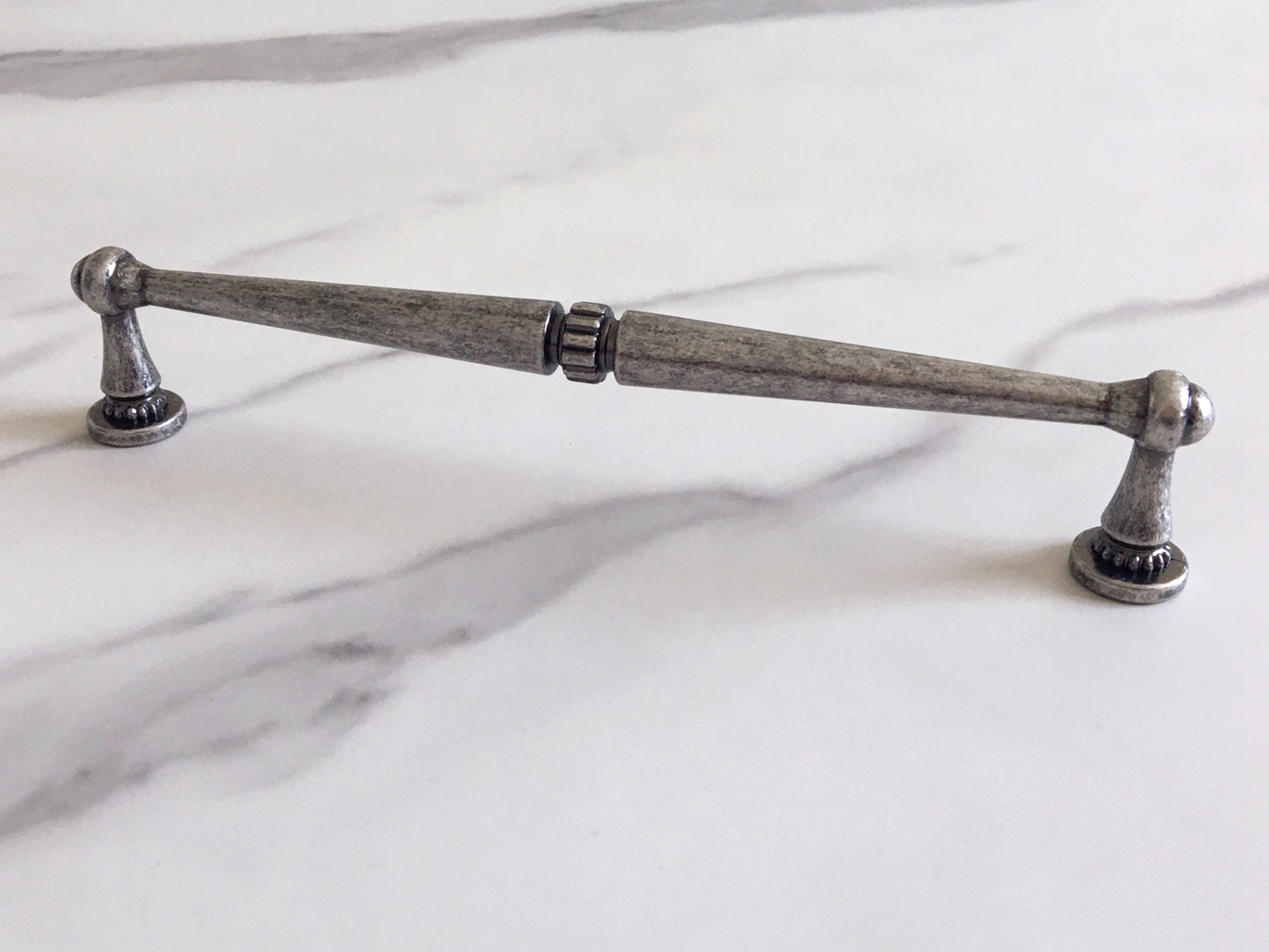 Rustic Antique Pewter Cabinet Handles - 96 128 160 mm