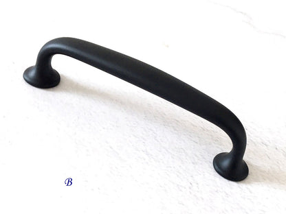 Matte Black Cabinet D Pulls for Modern Minimalist Kitchen Decor