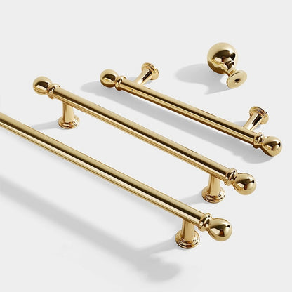 3.75" 5" 7.5" Luxury Gold Euro Bar Handle - Mid Century Modern