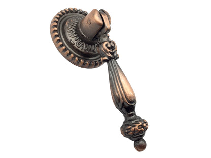Vintage Style Pendant Cabinet Door Pull, Black Red Bronze