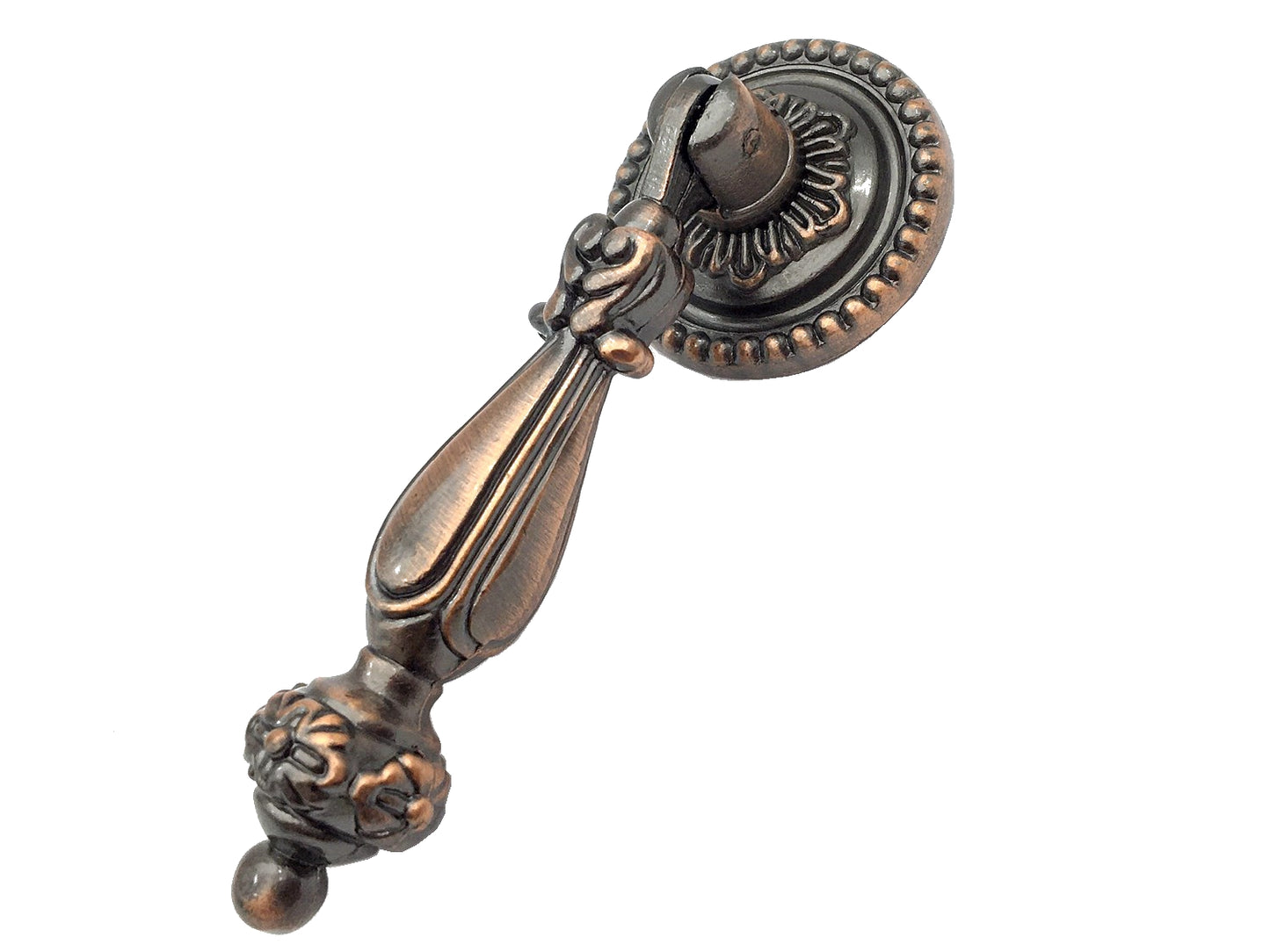 Vintage Style Pendant Cabinet Door Pull, Black Red Bronze